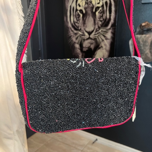 🐍MADE IN INDIA Snake/Dragon Beaded Shoulder Bag🐍NWT - Picture 11 of 15